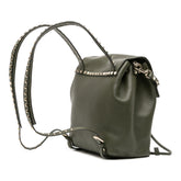 Grained Calfskin Rockstud Flap Backpack